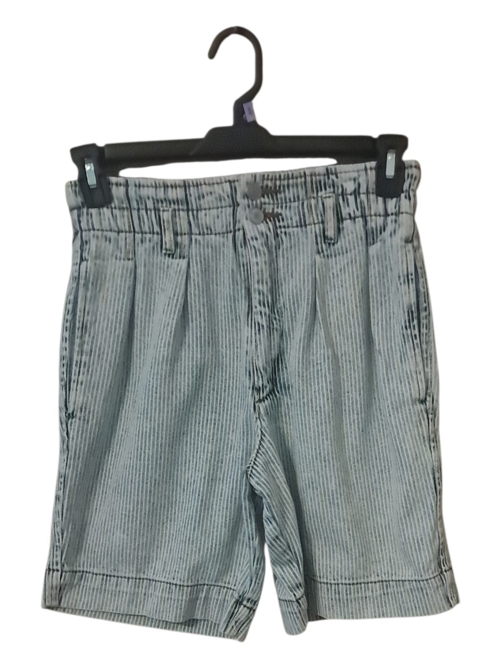 Jordache Light Blue Pinstripe High-Waist Shorts